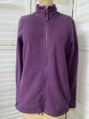 CABELA'S Jacket Women's Outerwear Full Zip Fleece Jacket Purple Sz Large